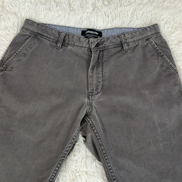 Quiksilver Grey Straight Denim Style Shorts - Picture 2 of 10